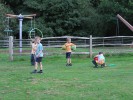 On the field