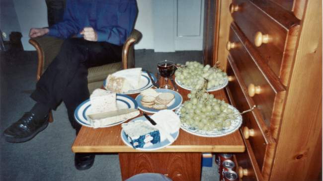 Cheese + grapes before the carnage begins