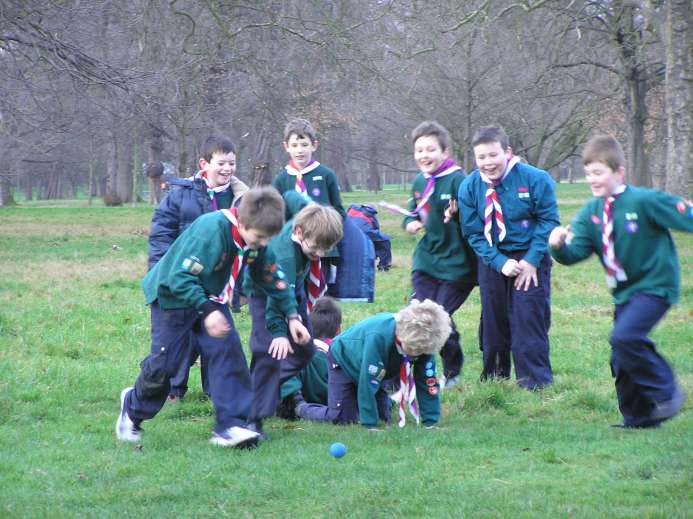 Playing ball in Hyde park