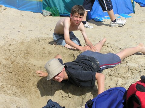 On the beach
