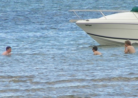 In the sea