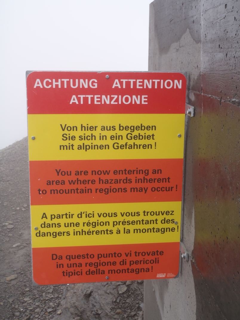 Day 3 - Rotsotckhutte - Schilthorn (2969m) - they don't have one of these at the bottom!