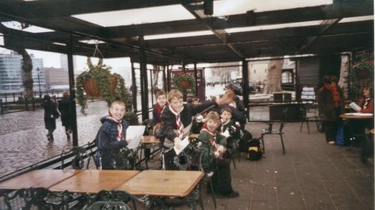 Cubs eating Lunch outside the Tower