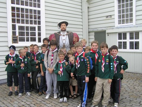 Whole pack outside Mary Rose museum