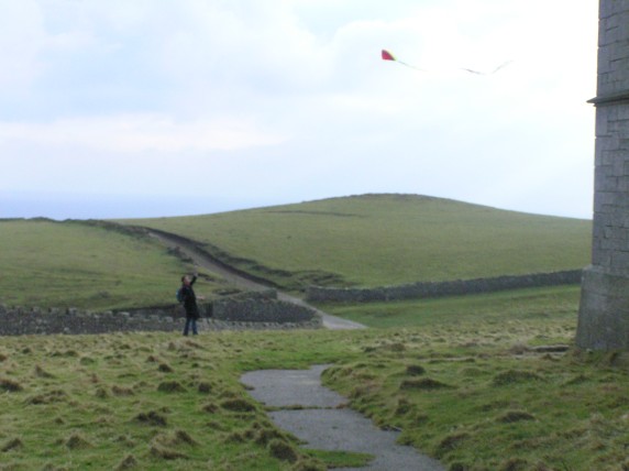 James flying a kite